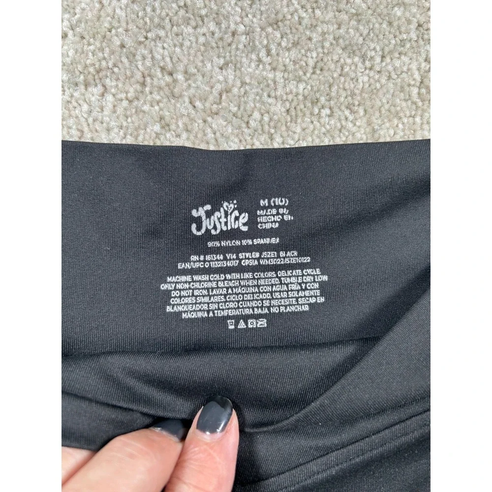 Justice Girls Size M (10) Black Pull-On‎ Shorts Yoga Athletic